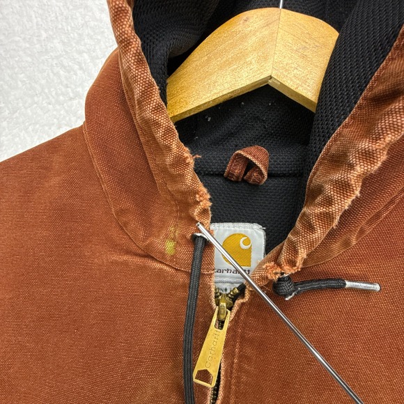 Carhartt Active Jacket Thermal Lined Mens Medium J160 CLY Clay Red Distressed - Picture 13 of 16